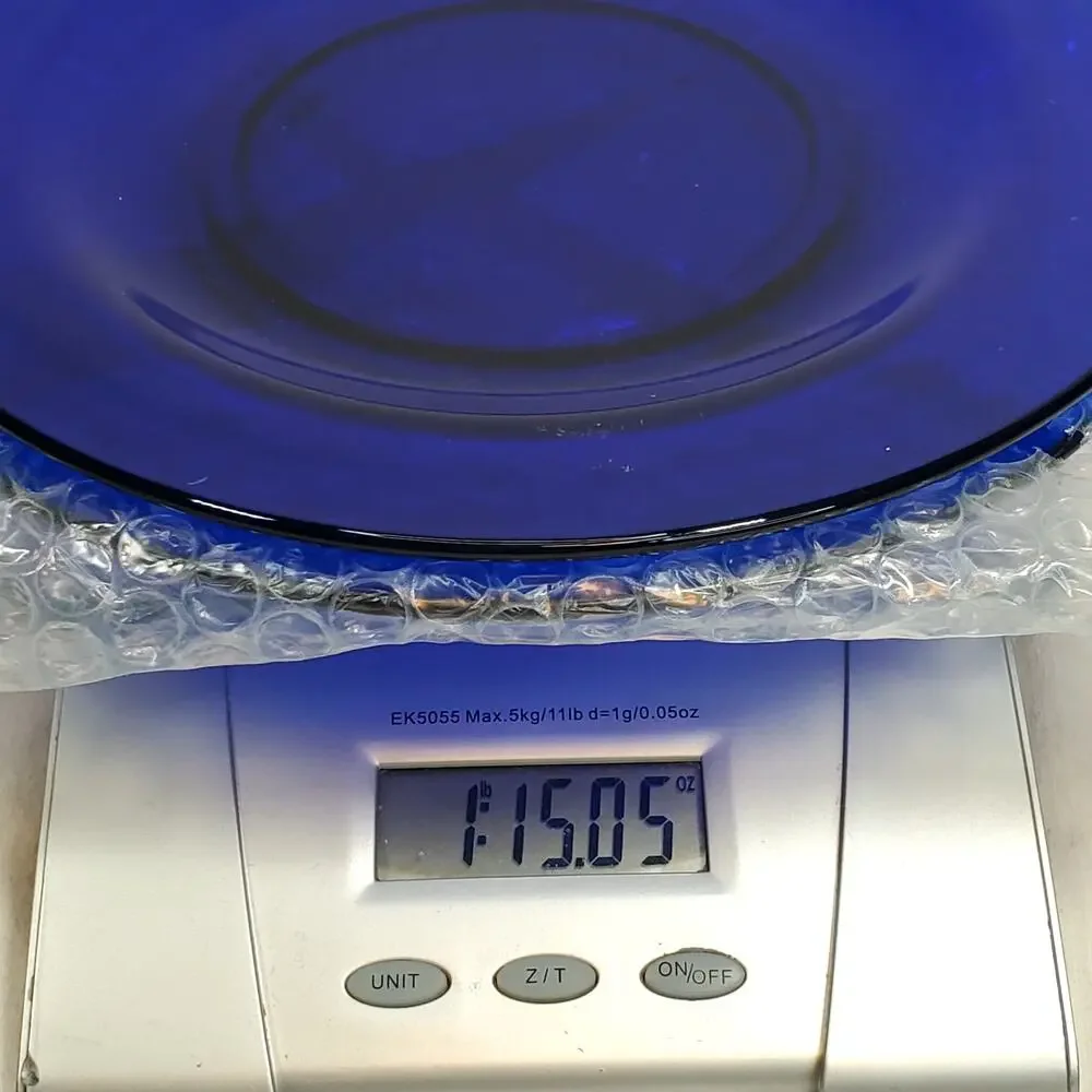 Anchor Hocking Cobalt Blue Salad Plates Lot of 2 Vtg 8.5